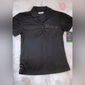 OnTour Black Short Sleeve Collared Golf Shirt
